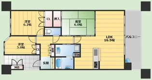 プラウド江坂【7階】の間取り