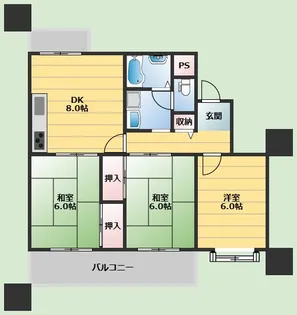 ピアチェーレ【2階】の間取り