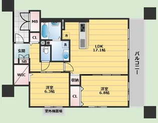 フェアリーガーデン【1階】の間取り
