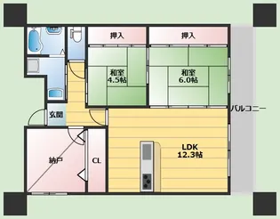 カルム千里山土井【2階】の間取り