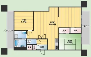 豊友マンション東豊中【3階】の間取り