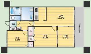 パークハイツアイリス 1号館【1階】の間取り
