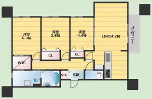 D-residence春日【1階】の間取り