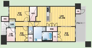 ジオ彩都いろどりの丘 A棟【3階】の間取り