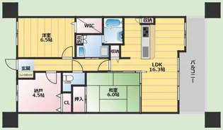 プレリオン豊中・中桜塚【5階】の間取り