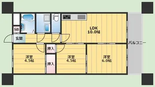 ヴィラみどり【1階】の間取り