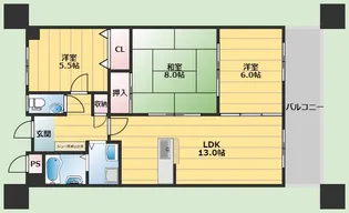 サンライズ豊中【1階】の間取り