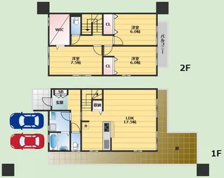 大阪府豊中市宮山町4丁目【テラスハウス】の間取り