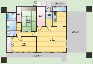ロイヤルオータム【8階】の間取り