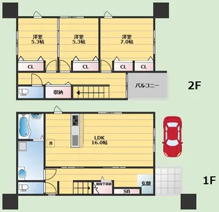 大阪府豊中市服部本町2丁目【一戸建】の間取り