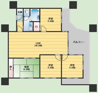 4LDKの間取り画像