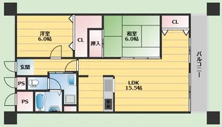 2LDKの間取り画像