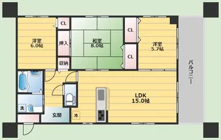 レジデンス桜の町【1階】の間取り