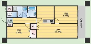 昌永ハイツ【3階】の間取り