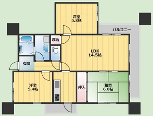 グレイスマンション【2階】の間取り