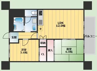 グリースシャトー桃山台【8階】の間取り