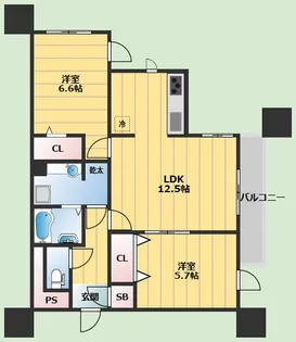 D-residence五月丘【1階】の間取り