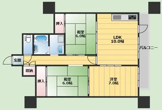 メゾン宮山【1階】の間取り