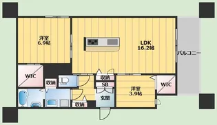 シャーメゾン アンジュヴェールシャルム【1階】の間取り
