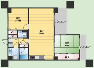 ファミールハイツ緑地公園【3階】の間取り
