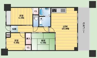 千里オークプライズ【5階】の間取り
