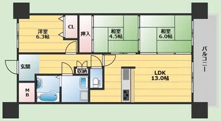3LDKの間取り画像