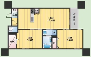 Stella Maison Ueikeda【2階】の間取り