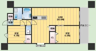 クレール千里中央【4階】の間取り