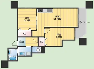 ヴェルメゾン吹田元町【3階】の間取り