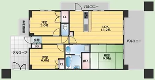 イトーピア江坂アルバフラット【7階】の間取り