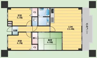 リヴェール緑地【1階】の間取り