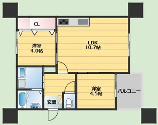 REGALO吹田【2階】の間取り