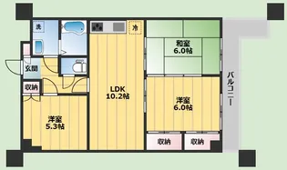 グリーンパレス千里中央A棟【2階】の間取り