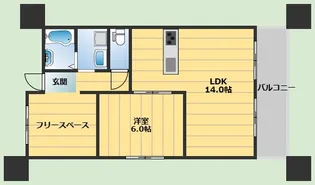 ハイツ三ツ池台【3階】の間取り