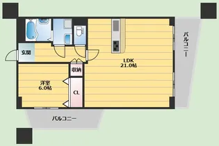 ヴィラ桃山台【1階】の間取り