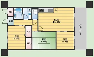 アミティエ西緑丘【3階】の間取り