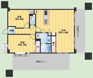 ライオンズマンション千里上山手【5階】の間取り