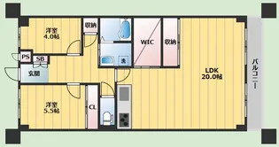 緑地公園プライムハイツ【2階】の間取り