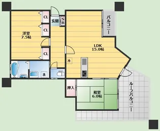 アジュール上野西【3階】の間取り