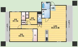 k‘sレジデンス曽根南【2階】の間取り