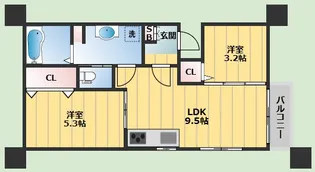 プレシャス神崎川【1階】の間取り