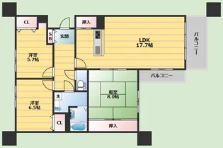 ダイフジ春日【2階】の間取り