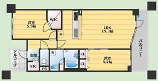 ロジュマン池田石橋【5階】の間取り