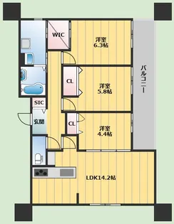 D-residence春日【2階】の間取り