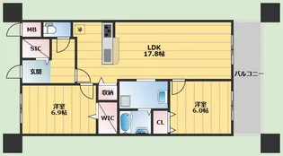 カーサ マリーナ モンテカルロ【2階】の間取り