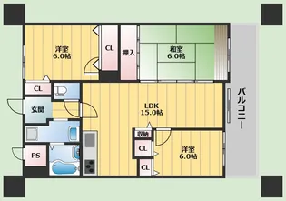 トゥールモンド森【4階】の間取り