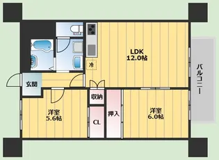 グリースシャトー桃山台【2階】の間取り