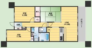 ローレルコート北緑丘【5階】の間取り