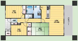 ローレルコート北緑丘【6階】の間取り