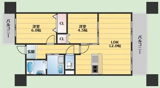 ホワイトハイツ【1階】の間取り